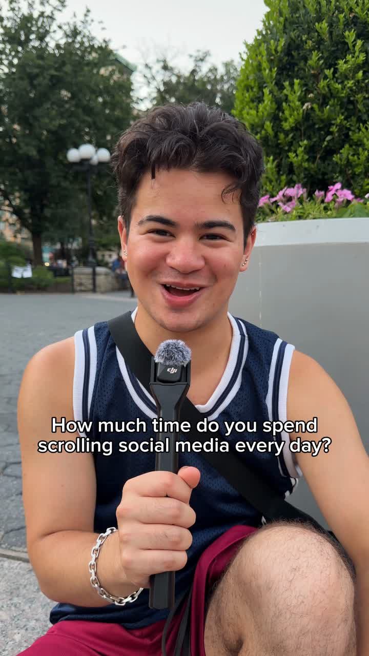 Street interview in New York City: how much time do you spend scrolling social media every day?